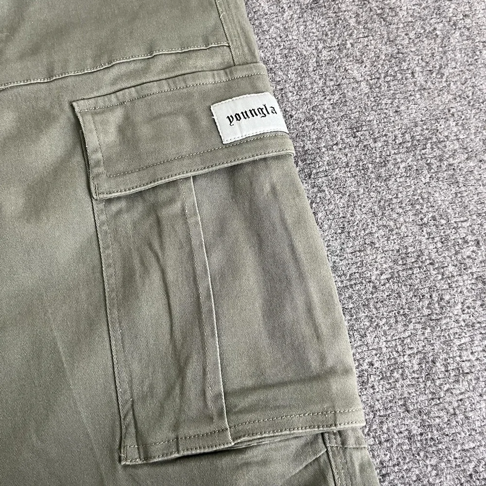 YoungLA 627 Convoy Cargo Pants Sage Green NWT 38L Men's Stretch Utility